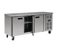 Polar Refrigeration U-Series Table réfrigérée positive 3 230W 339 litres, acier inox, -2 ° C à 5 ° C, 860 (H) x 1795 (L) x 600 (P) mm, 3 étagères capacité utile: 310 L, G378