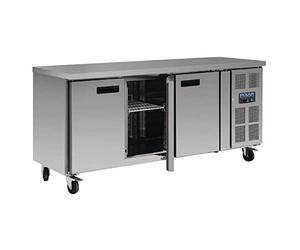 Polar Refrigeration U-Series Table réfrigérée positive 3 230W 339 litres, acier inox, -2 ° C à 5 ° C, 860 (H) x 1795 (L) x 600 (P) mm, 3 étagères capacité utile: 310 L, G378