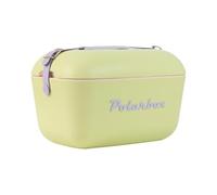 Polarbox Glacière Classique rétro Vintage 20 l – Camping, Pique-nique, Plage – Citron vert/Rose