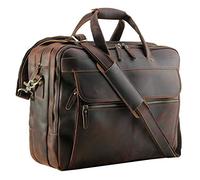 Polare pour homme épais Cuir pleine fleur Sac Ordinateur Portable Business Briefcase X-Large Large-Brown(17.3'')