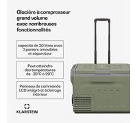 PolarForce 30 L Glacière à compresseur | panneau LCD | éclairage | tout-terrain | protection de la batterie | 12V/230V E
