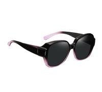 Polarised Over Glasses Sunglasses For Men Women - PC Frame 61x52mm Lens Size | Polarised Fit Over Glasses Sunglasses, Wrap Around Anti Glare | Wrap Around Unbreakable Sports Driving UV Sun Glass