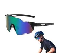 Polarized Cycling Sunglasses - Windproof Wrap Around Sport Shield, UV400 Protective Lens, Lightweight Running Eyewear, Resistant Goggles, Anti Glare Gear | For Men