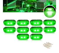 PolarLander 24 v 12 v 10 pièces LED marqueur latéral lumière LED pour Voitures camions remorques Feux de dégagement pour remorque Bateau Camion Van Vert