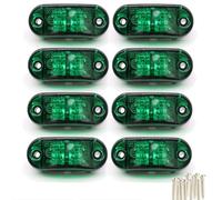PolarLander 24 v 12 v 8 pièces LED marqueur latéral lumière LED pour Voitures camions remorques Feux de dégagement pour remorque Bateau Camion Van Vert