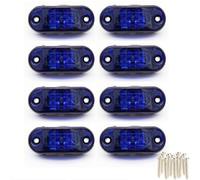PolarLander 24 v 12 v 8 pièces LED marqueur latéral lumière LED pour Voitures camions remorques Feux de dégagement pour remorque Bateau Camion Van Bleu
