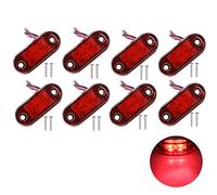 PolarLander 24v 12v 8pcs LED Côté Marqueur LED Lumière pour Voitures Camions Remorques Liquidation Lampe Lumières pour Remorque Bateau Camion Van Red