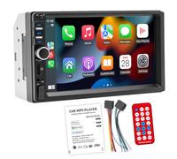 PolarLander 2DIN Auto Radio Wired Carplay Android Auto Lecteur MP5 avec écran Tactile 7" - Autoradio Universel - Autoradio stéréo - Support Miroir pour téléphone Android