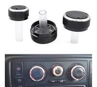 PolarLander 3pcs Alliage d'aluminium climatisation Bouton de Commande de Chaleur contrôle Bouton AC pour V/W Lavida Passat B5 Bora Golf 4