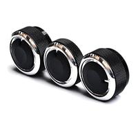 PolarLander 3pcs Bouton climatisation Interrupteur de Commande de Chaleur Bouton en Alliage d'aluminium Accessoires de Voiture pour v/w Polo 2004-2013