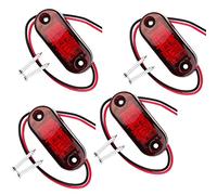 PolarLander 4pcs 24v 12v Ambre LED Feu de Position latéral Feu de gabarit Feu de gabarit Lumière pour Remorque Camion Rouge