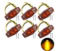 PolarLander 6 Pcs Feux de gabarit latéraux de Camion de Voiture LED Lampe de dédouanement 12V 24V E-marqué Remorque Piranha Caravan Bus Feu arrière Lampe Orange Jaune