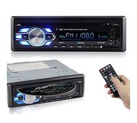 PolarLander Autoradio Bluetooth, lecteur CD de voiture, audio stéréo FM radio récepteur, voiture stéréo audio récepteur dans le tableau de bord radio 12 V CD FM MP3 Lecteur Aux SD carte USB avec