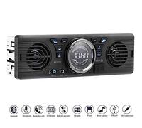 Polarlander Autoradio Universel 1 Din 12V dans Le Tableau de Bord Lecteur Audio intégré 2 Haut-parleurs stéréo FM Prise en Charge Bluetooth avec Port de Carte USB/TF