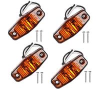 PolarLander Le Camion Orange de 4pcs 12v 24V a mené des Feux de Position latéraux pour Les camions Indicateur latéral de dégagement de feu de signalisation de Lampe de signalisation de remorque