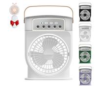 Polarlux Ventilateur de glace Polarlux, ventilateur de refroidissement portable Polarlux, mini ventilateur de brumisation portable rechargeable avec 3 vitesses de vent (blanc, modèle à brancher)