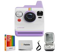 Polaroid Appareil photo instantané de type I Now Generation 3 (violet) avec film couleur de type I (8 poses), étui de protection rigide, câble de charge USB-C et dragonne