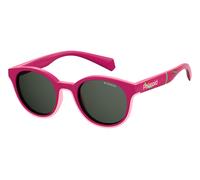 Polaroid Enfant PLD 8036/S MU1/M9 Lunettes de soleil Plastique Fuchsia Gris Ronde Polarisé