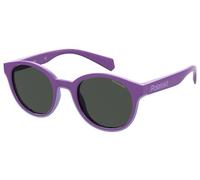 Polaroid Enfant PLD 8040/S RY8/M9 Lunettes de soleil Plastique Violet Gris Ronde