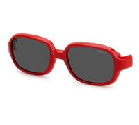 Polaroid Enfant PLD K003 CL-ON C9A/M9 Lunettes de soleil Bio polyamide Rouge Gris Carré Polarisé Clip-on