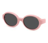 Polaroid Enfant PLD K004 CL-ON 35J/M9 Lunettes de soleil Bio polyamide Rose Gris Ronde Polarisé Clip-on