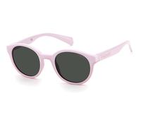Polaroid Lunettes de soleil Enfant PLD 8040/S 35J/M9 Plastique Rose/Gris Ronde 44