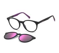 Polaroid Enfant Polaroid PLD 8044/CS 5F3/AI Lunettes de soleil Plastique Noir-opaque Violet Ronde Miroir Clip-on