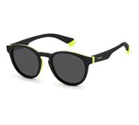 Polaroid Enfant Polaroid PLD 8048/S 71C/M9 Lunettes de soleil Plastique Noir / Jaune Gris Ronde