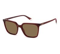 Polaroid Femme PLD 4163/S LHF/SP Lunettes de soleil Polycarbonate Bordeaux Marron Carré Polarisé