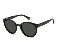 Polaroid Femme PLD 6185/S 807/M9 Lunettes de soleil Plastique Noir Gris Ronde Polarisé