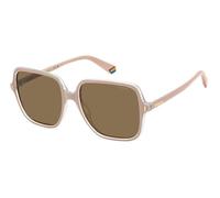 Polaroid Femme PLD 6219/S 35J/SP Lunettes de soleil Plastique Rose Marron Carré Polarisé