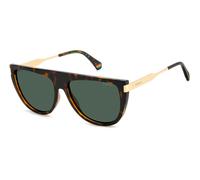 Polaroid Femme Polaroid PLD 6221/S/X 086/UC Lunettes de soleil Plastique Havane Vert Géométrique Polarisé