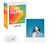 Polaroid Go Color Pellicule Lot de 16 films + chiffon en microfibre de qualité compatible avec les appareils photo Polaroid Go Blanc