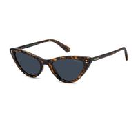 Polaroid - Havana foncé/Bleu Lunettes de soleil - Femme - Accessoires - Brun - Taille: ONE Size