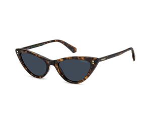 Polaroid - Havana foncé/Bleu Lunettes de soleil - Femme - Accessoires - Brun - Taille: ONE Size