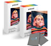 Polaroid Hi Print Lot de 2 cartouches de papier 5,1 x 7,6 cm avec chiffon de nettoyage en microfibre Lumintrail