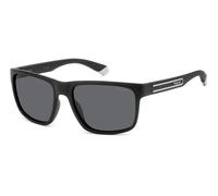 Polaroid Homme PLD 2157/S 003/M9 Lunettes de soleil Plastique Noir Gris Carré Polarisé