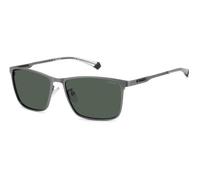 Polaroid Homme PLD 2159/G/S/X R80/UC Lunettes de soleil Métal Rutenio sombre Vert Géométrique Polarisé