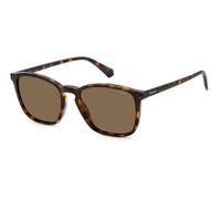 Polaroid Homme PLD 4139/S 086/SP Lunettes de soleil Plastique Havane Marron Carré Polarisé