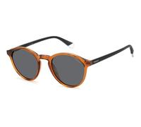 Polaroid Homme PLD 4153/S 09Q/M9 Lunettes de soleil Polycarbonate Marron Gris Ronde Polarisé