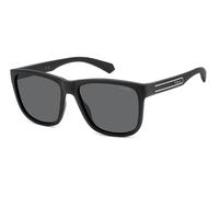 Polaroid Homme Polaroid PLD 2155/S 003/M9 Lunettes de soleil Polycarbonate Noir Gris Carré Polarisé