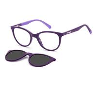 Polaroid Junior PLD 8051/CS 789/M9 Lunettes de soleil Plastique Lilas Gris Cat Eye