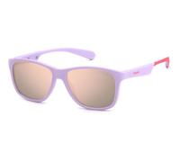 Polaroid Junior PLD 8052/S QCK/JQ Lunettes de soleil Plastique Violet opaque Multicolore Carré Polarisé Multicouche
