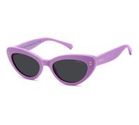 Polaroid Junior PLD 8068/S B3V/M9 Lunettes de soleil Polycarbonate Violet Gris Cat Eye Polarisé