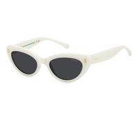 Polaroid Junior PLD 8068/S VK6/M9 Lunettes de soleil Polycarbonate Blanc Gris Cat Eye Polarisé