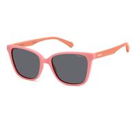 Polaroid Junior Polaroid PLD 8062/S 35J/M9 Lunettes de soleil Polycarbonate Rose Gris Carré Polarisé