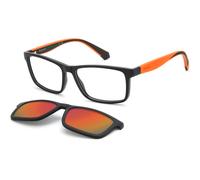 Polaroid Junior Polaroid PLD D854/C RC2/OZ Montures optiques Eco-polyamide Noir Rouge Carré Polarisé Multicouche