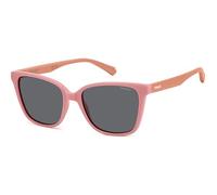 Polaroid Junior Polaroid PLD 8062/S 35J/M9 Lunettes de soleil Polycarbonate Rose Gris Carré Polarisé