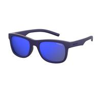 Polaroid Kids Pld 8020/s CIW/JY RUBBER BLUE Sunglasses Baby Girls Polycarbonate, Standard, 46