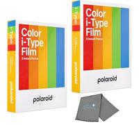 Polaroid Lot de 2 films couleur instantanés pour appareils photo i-Type, 16 photos instantanées, fonctionne avec Polaroid Now, Now+, I-2 et Lab, avec un chiffon de nettoyage Lumintrail